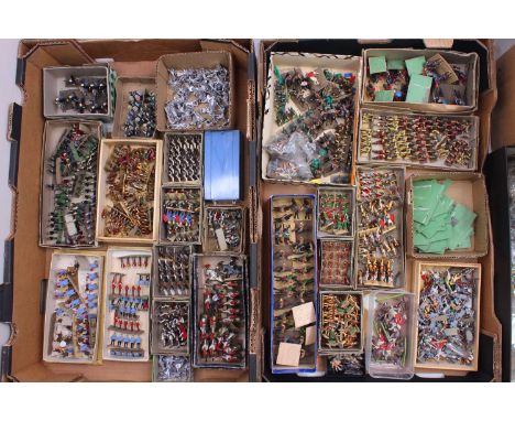 Large collection of HO scale and 28mm scale war gaming miniatures, to include Airfix, Roco, Hinchcliffe, and others, mixed wa