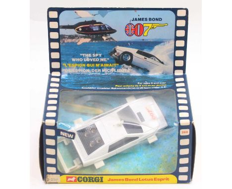 Corgi Toys No. 269 James Bond Lotus Esprit in the original film strip window box, with quantity of original orange missiles (