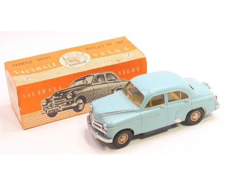 Victory Models 1/18 scale electric motor model of a Vauxhall Velox some play wear, housed in an original card box