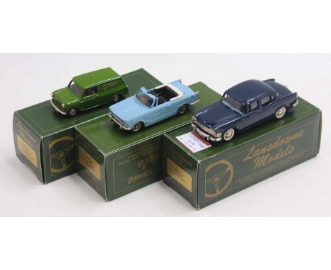 A collection of three boxed Lansdowne Models 1/43 scale vehicles to include an LDM16 1961 Humber Super Snipe, an LDM19 1968 T