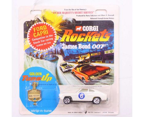 Corgi Rockets No.925 "James Bond" Ford Capri - taken from the film "On Her Majesty's Secret Service" - finished in white, bla