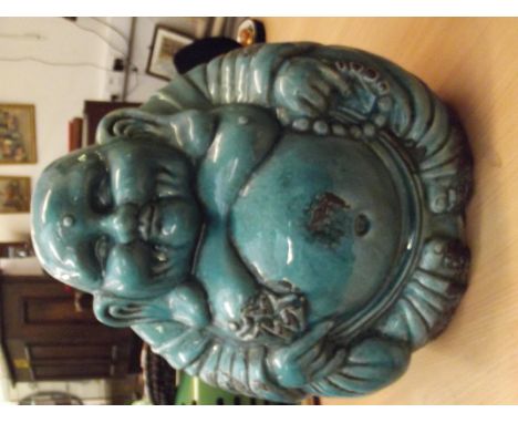 Large ceramic blue Buddha