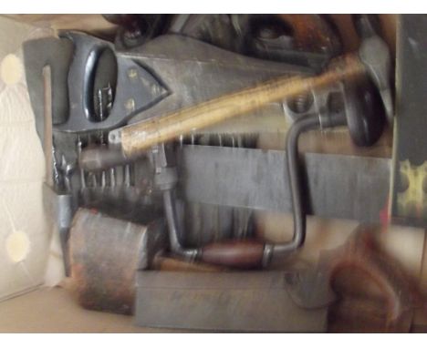 Box of vintage tools 