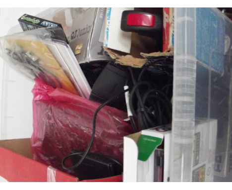 Large box of vintage computer games to include atari