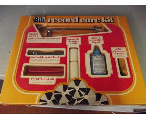 Vintage unused bib record care kit 