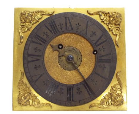 Rare Italian single fusee bracket clock movement with alarm, signed Ganzinotto Genoua on the movement back plate, the 6.5 x 6