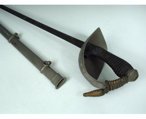 A 1912 pattern Cavalry sword and dress scabbard by Wilkinson, No. 79937, and etched with crowned ER cypher in scrolled panels