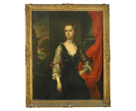 Studio of John Vanderbank (British, 1694-1739) Portrait, said to be Elizabeth, Countess of Pembroke, circa 1740, three-quarte