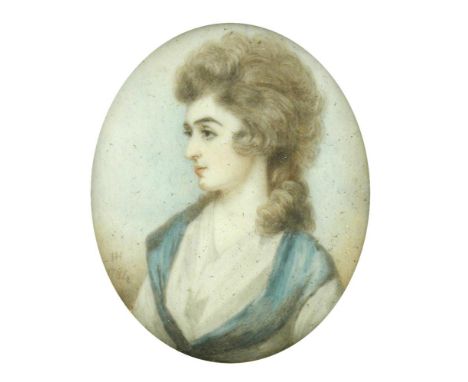 Horace Hone of Dublin, RA (Irish, 1756-1825) Portrait of the actress, Mrs Siddons, 1784 signed with initials lower left "HH /