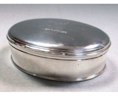 Harrow School Interest - A George II silver oval table snuff box and cover, circa 1740, by Francis Harache, the hinged cover 