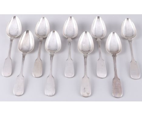 Russland 84 Zolotniki Silber 9 Löffel, 19. Jahrhundert, russian silver spoons,84 Zolotniki Silber (875/000 Silber), gestempel