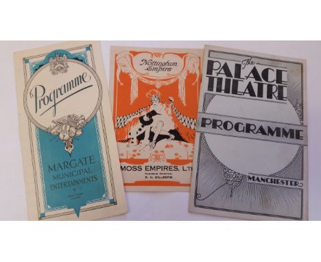 MAGIC, theatre programmes, 1900s-1930s, inc. Giovanni, Chefalo, Jack Purvis, Raydini, The Great Lyle, Frederic Culpitt, Giova