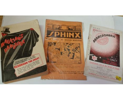 MAGIC, selection, inc. magazines, 1930s Sphinx (10), 1940s Goodlittes Abracadabra (19), The Magic Wand, 1940s (18) &amp; 1950