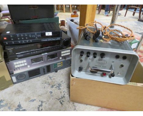 Various audio equipment to include EBL amplifier, Technics tuner, a boxed Siemens Ediswan amplifier, Tandberg television cont