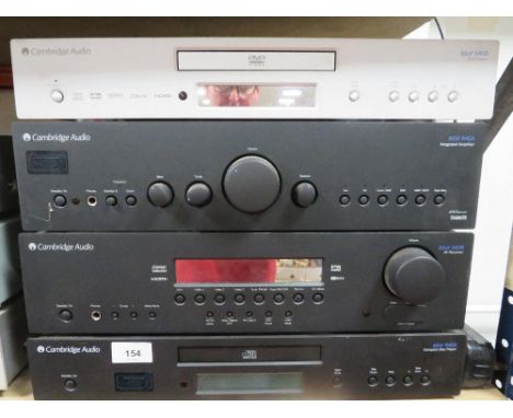 Four Cambridge audio Azzur stacking audio visual separates, to include an integrated amplifier 640A, AV receiver 340R ETC (un