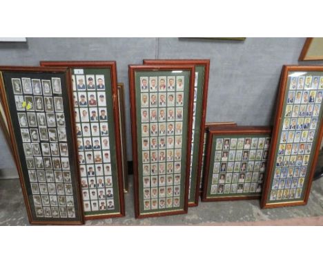 Nine frames of cricketing &amp; boxing interest cigarette cards with glazed backs