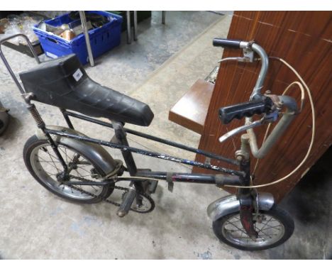 A vintage chopper style bicycle