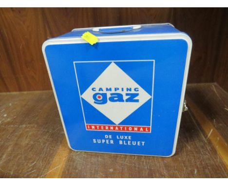 A vintage Camping Gaz portable stove in unused condition