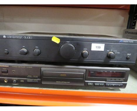 A Cambridge audio A1 integrated amplifier together with a Technics compact disk player SL-PG490 (unchecked)