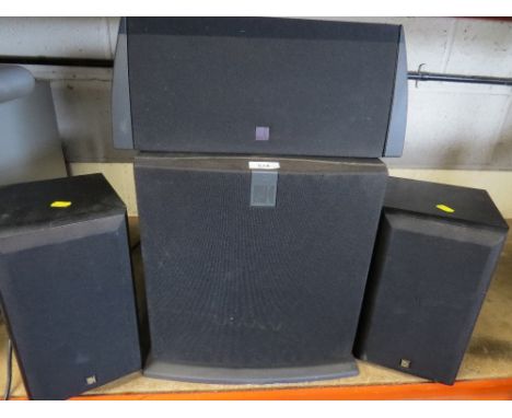 A KEF audio subwoofer amplifier system - (4 items)