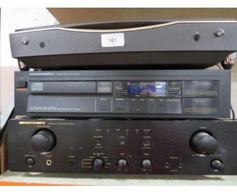 Three Marantz stacking stereo separates to include an integrated amplifier PM400 compact disk CD-56 player A/F