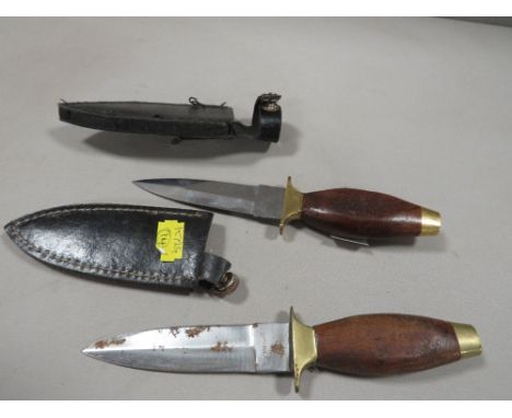 Two vintage sheath knives