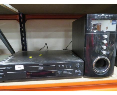 A Wharfedale AL-604 home cinema speaker ? together with a CD/DVD player (unchecked)