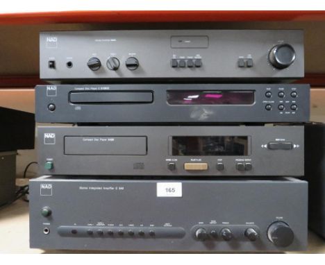 Four Nad stacking stereo separates to include a stereo integrated amplifier C340, CD player 5420 compact disk player C515BEE 