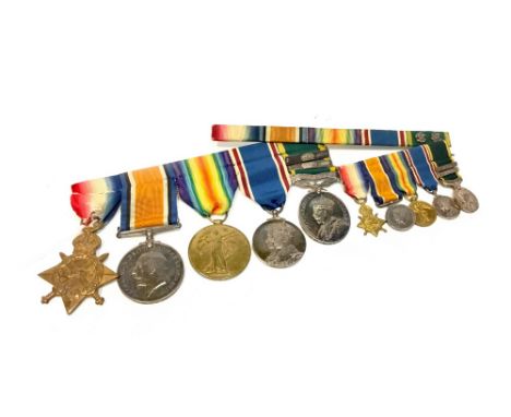 FIVE WWI AND LATER MEDALS AWARDED TO W.P.MACKIE, including 1914-15 Star to CPL.- A. SJT. R. F. A., 1914-18 Medal and Civilisa