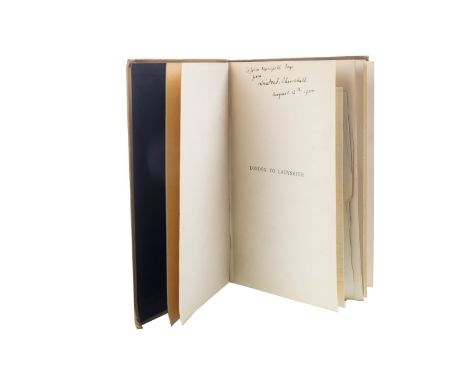 CHURCHILL (W.S.) - LONDON TO LADYSMITH VIA PRETORIA, first edition, gilt cloth, signed by the author and dedicated to 'John M