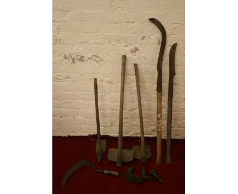 A collection of old tools and hobbin feet.