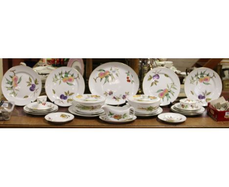 A Royal Worcester Evesham pattern dinner service (approximately twenty three pieces) along with three other pieces of Royal W