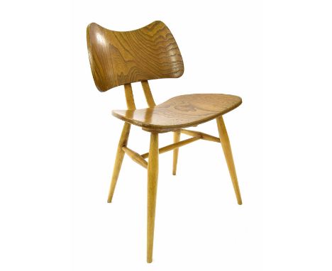 Ercol light elm butterfly chair, 29" high, 17" wide, 18" deep