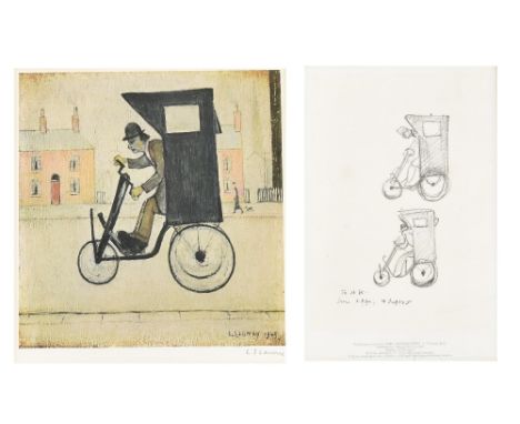 After Laurence Stephen Lowry R. A (1887-1976) - 'The Contraption', signed in pencil, with the blind stamp for the Fine Art Tr