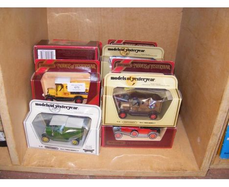 Twenty die cast model vehicles - mostly Matchbox Models of Yesteryear 