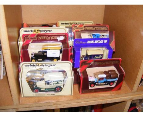 Twenty die cast model vehicles - mostly Matchbox Models of Yesteryear 