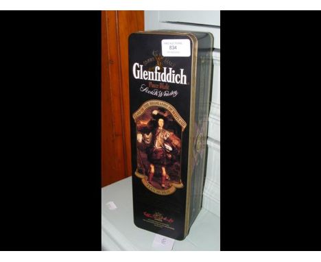 A bottle of Glenfiddich Pure Malt Scotch Whisky - Clans of The Highlands of Scotland 