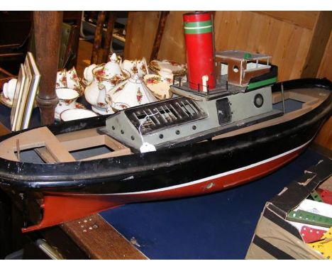 A model tug boat 
