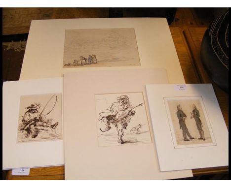 SIR JOHN CRAMPTON (1806-1876) - three watercolour sketches, together with a watercolour sketch by SELINA CRAMPTON