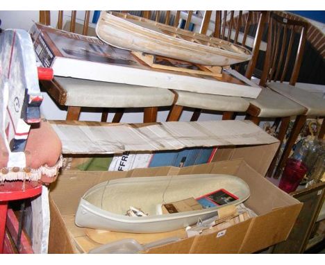 A partially complete model of boat 'George W Washburn', together with a partially completed period scale model of a Tyne Tug 