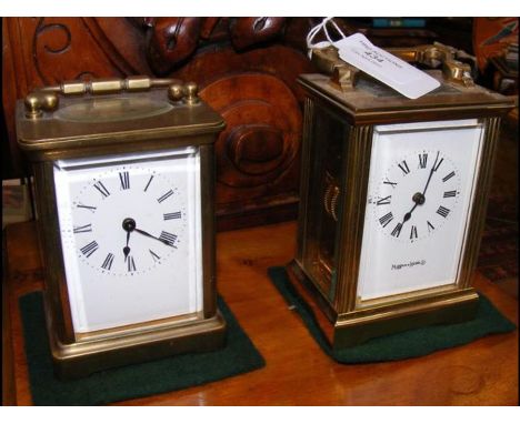 A Mappin &amp; Webb brass cased carriage clock and one other 