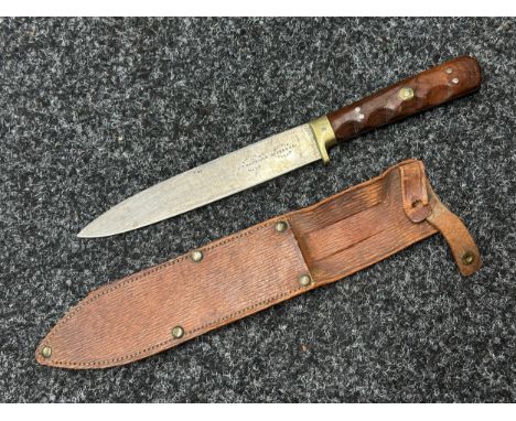 Private Purchase Knife with single edged blade 177mm in length maker amrked "ET Markham, Sheffield Made" along with Double Sh