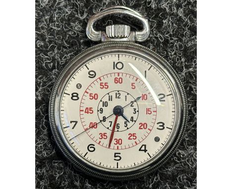 A US Navy/Ministry Of Defense Centre Seconds Navigation Master Watch, cream unsigned dial, red and black numerals, by Hamilto