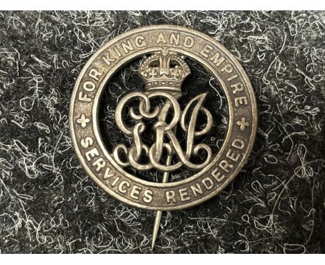 WW1 British Silver War Badge to Pte William John Hillier, Royal Army Veterinary Corps. Badge number 414941. Discharged 12/2/1