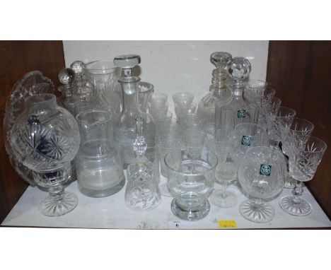 SECTION 6. A collection of assorted cut crystal glassware, including a Thomas Webb decanter and brandy balloons, six Edinburg