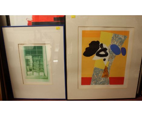 Ben Johnson (b.1946), "Green Window," limited edition colour print 24/25, signed and titled in pencil, 35x25cm, together with