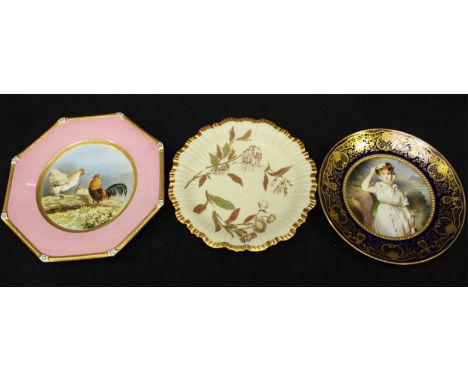 A Paragon hand-painted porcelain plate 'Caroline of Brunswick, Queen of George IV, After Sir T. Lawrence R.A.', by F. Micklew