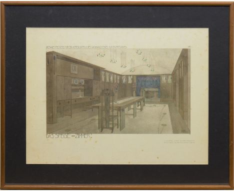 DRAWINGS BY CHARLES RENNIE MACKINTOSH - THE DINING ROOM 

In Europe the originality of Mackintosh's style was quickly appreci