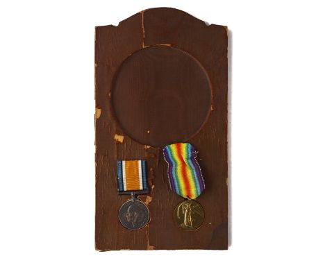 TWO FIRST WORLD WAR MEDALS (2)Comprising; A 1914-18 British War Medal and a 1914-19 Victory Medal to LIEUT.J.J.M.MACKLIN, mou