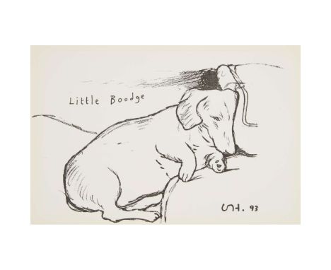  DAVID HOCKNEY O.M., C.H., R.A. (BRITISH B.1937) LITTLE BOODGE, 1993 Off-set lithograph, published by 1853 Gallery, Salts Mil